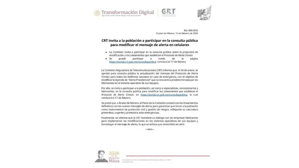 La ciudadanía podrá participar en la consulta hasta el 17 de febrero a través del portal oficial./ Captura de pantalla