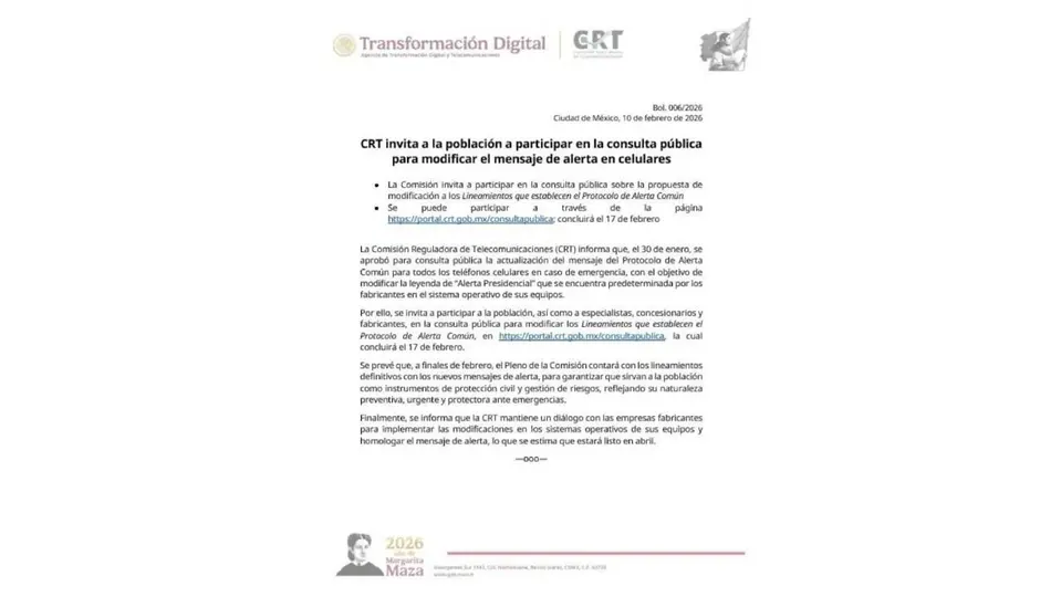La ciudadanía podrá participar en la consulta hasta el 17 de febrero a través del portal oficial./ Captura de pantalla