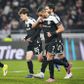 Giakoumakis y jugadores de PAOK en celebración de gol | AP