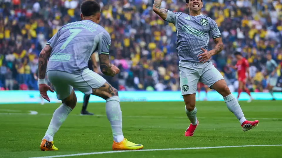 Víctor Dávila celebra un gol contra Necaxa de este Clausura 2026. I MEXSPORT