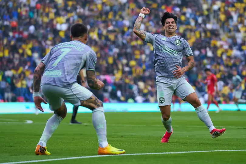 Víctor Dávila celebra un gol contra Necaxa de este Clausura 2026. I MEXSPORT
