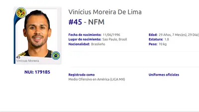 Vinícius registrado con América, ¿podrá jugar el Clásico Nacional?