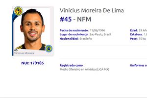 Vinícius registrado con América, ¿podrá jugar el Clásico Nacional?