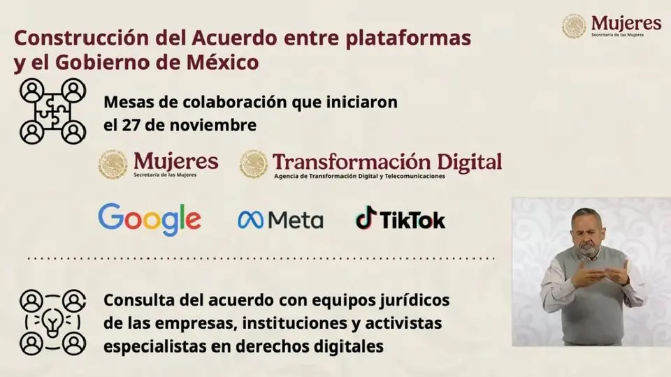 El acuerdo que alcanzó México con las plataformas digitales implica diferentes acciones/Gobierno de México