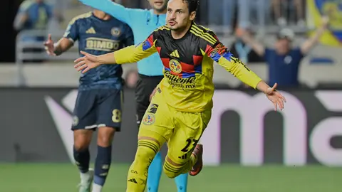 Raphael Veiga celebra gol con América | MEXSPORT