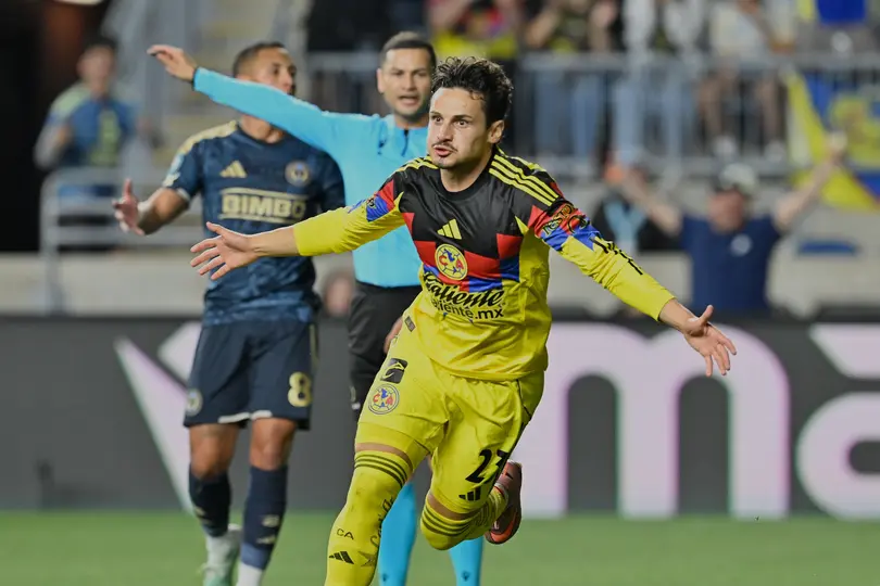 Raphael Veiga celebra gol con América | MEXSPORT