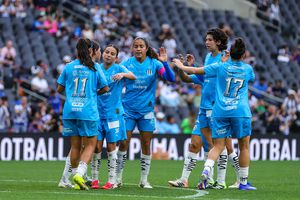 Jugadoras de Rayadas de Monterrey en celebración en el Clausura 2026 de la Liga MX Femenil | IMAGO 7