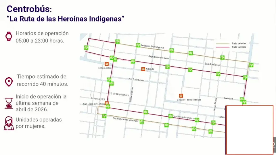 Funcionará mediante dos circuitos principales que conectarán los puntos más emblemáticos del Centro Histórico / Redes Sociales