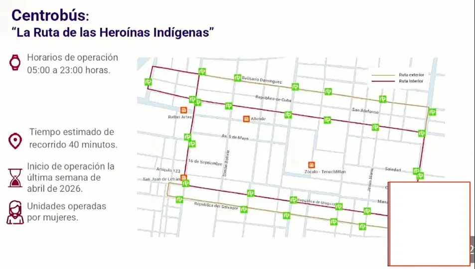 Funcionará mediante dos circuitos principales que conectarán los puntos más emblemáticos del Centro Histórico / Redes Sociales