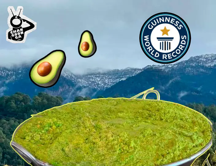 El platillo fue elaborado con miles de kilos de aguacate fresco, símbolo del “oro verde” mexicano. / X: @TNnoticiasMx