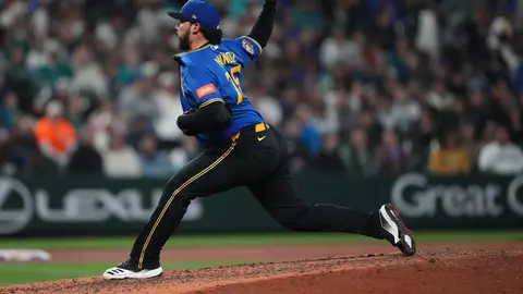 Andrés Muñoz, pitcher cerrador de los Seattle Mariners I AP