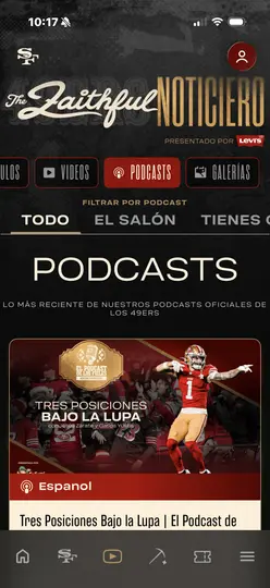 Nueva aplicación de los 49ers en español | 49ers