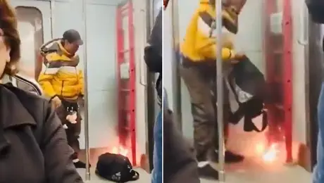 VIDEO: Hombre provoca incendio en vagón de la Línea B del Metro CDMX