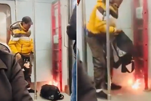 VIDEO: Hombre provoca incendio en vagón de la Línea B del Metro CDMX