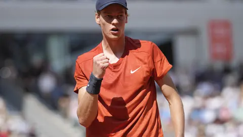 Jannik Sinner durante un encuentro l AP