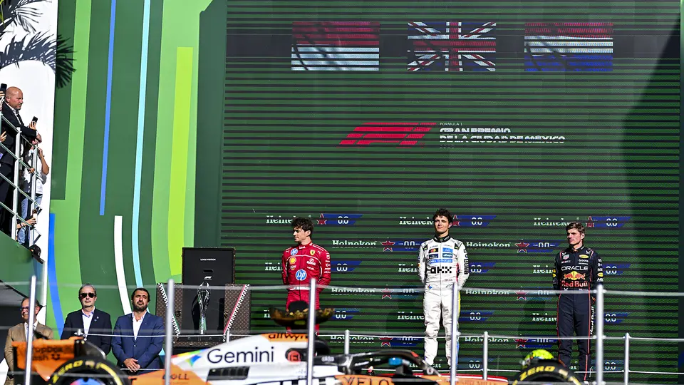 Norris, Leclerc y Verstappen en el Gran Premio de México 2025 | IMAGO 7