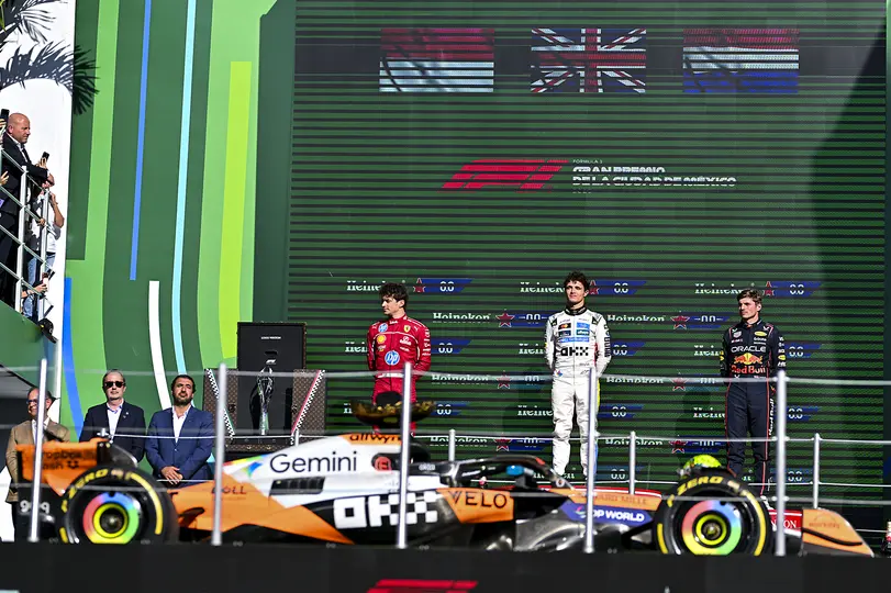 Norris, Leclerc y Verstappen en el Gran Premio de México 2025 | IMAGO 7