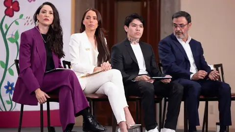 La cantante Majo Aguilar estuvo presente en la mañanera de este lunes/Presidencia de México
