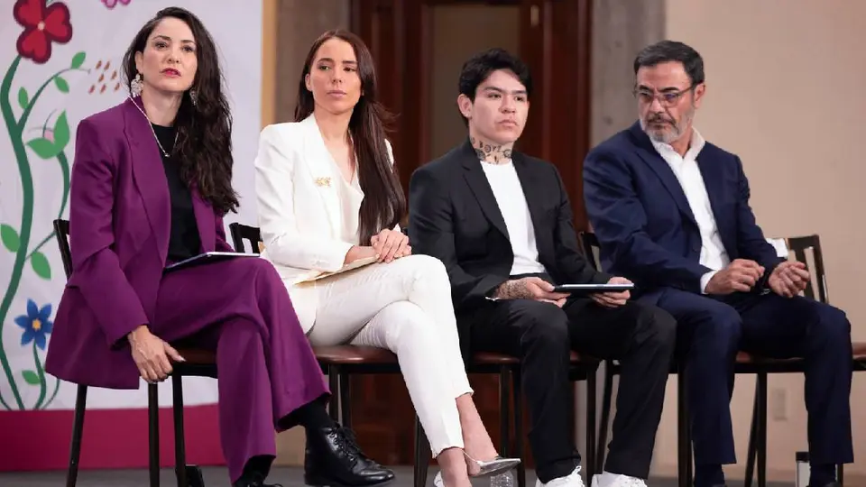 La cantante Majo Aguilar estuvo presente en la mañanera de este lunes/Presidencia de México