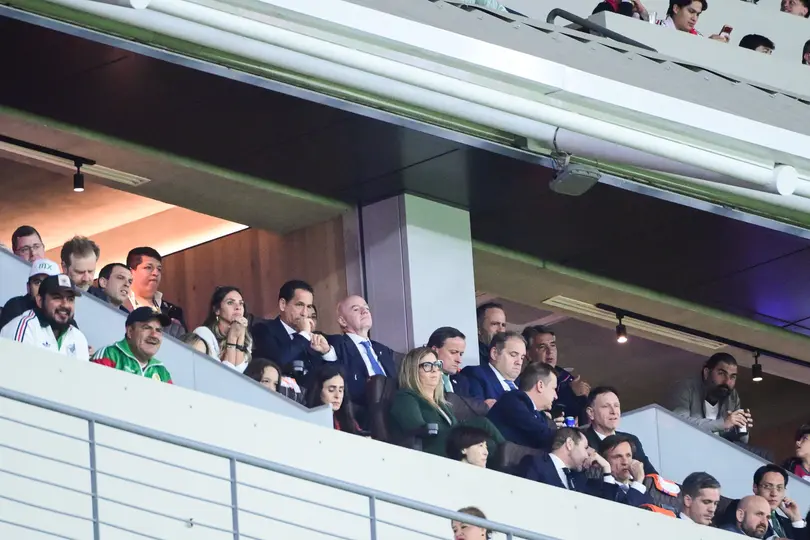 Gianni Infantino y Mikel Arriola en el palco en la celebración del Estadio Banorte | IMAGO 7