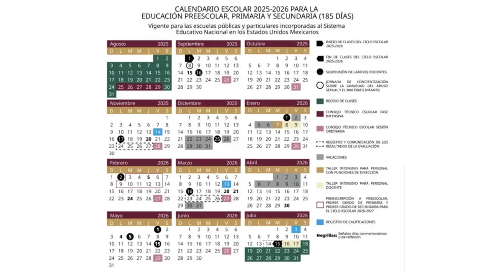 Las autoridades educativas analizaron posibles ajustes por el Mundial 2026, pero mantendrán las fechas originales./ SEP