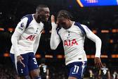 Mathys Tel en celebración en el partido de Tottenham contra Leeds United en la Premier League | AP