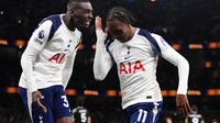 Mathys Tel en celebración en el partido de Tottenham contra Leeds United en la Premier League | AP