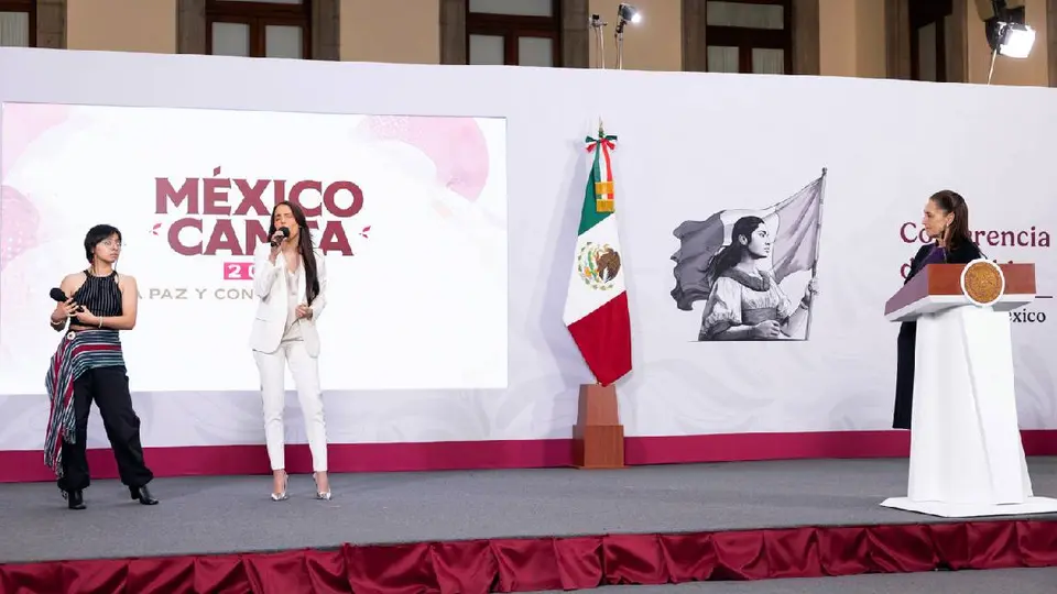 La integrante de la dinastía Aguilar se echó un palomazo en la mañanera/Presidencia de México