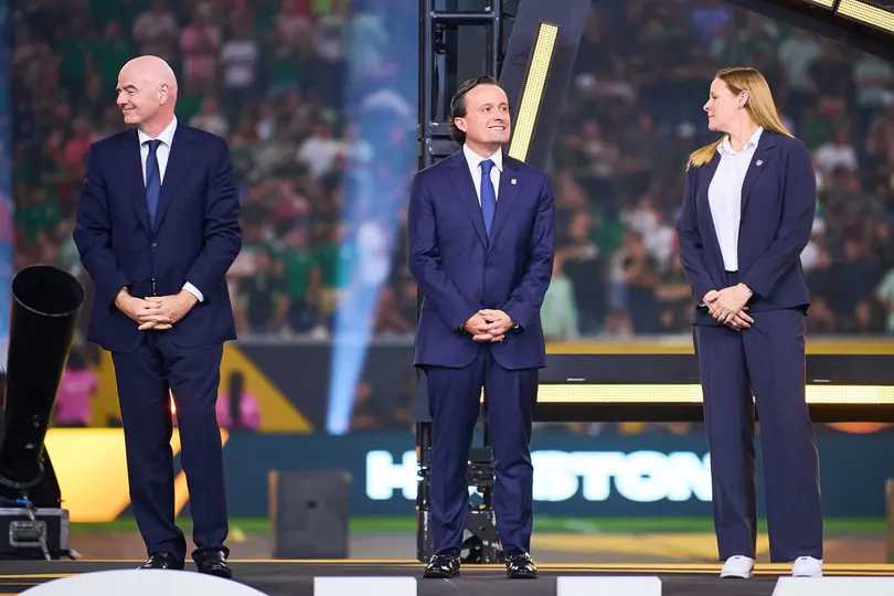 Gianni Infantino y Mikel Arriola en la Final de la Copa Oro 2025 | MEXSPORT