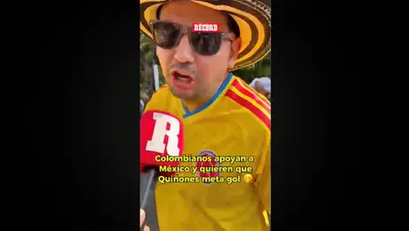 Colombianos apoyan a México y quieren que Julián Quiñones meta gol