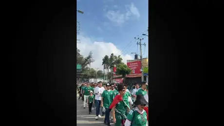 ¡OLA VERDE! La afición mexicana ya llegó al Estadio Ciudad de México