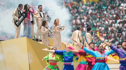 Inauguración Mundial 2026 Los Ángeles Azules y Belinda l AP