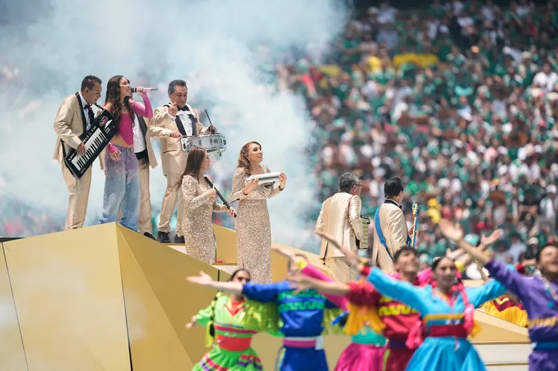 Inauguración Mundial 2026 Los Ángeles Azules y Belinda l AP