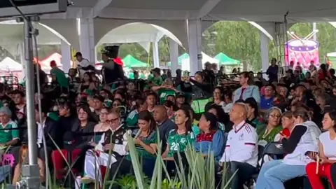 Cerca de tres mil personas asistieron al Fan Fest instalado en el Deportivo Hermanos Galeana para apoyar a la Selección Mexicana./ Captura de pantalla