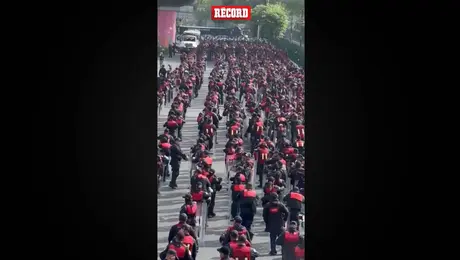 Enorme OPERATIVO POLICIAL para evitar que pasen manifestantes hacia el Estadio CDMX