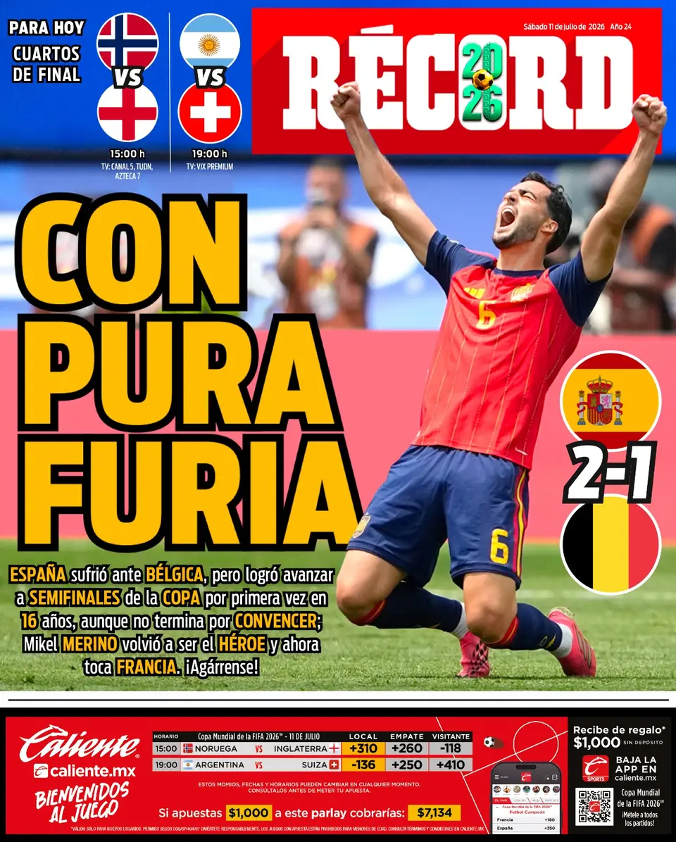 Portada RÉCORD 11 julio 2026