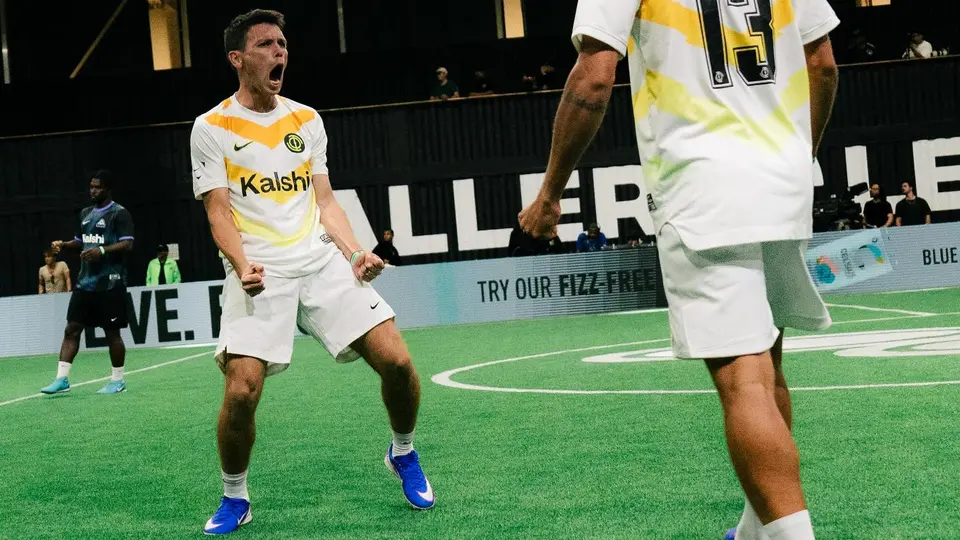 Matías Pourrain festeja gol con su equipo | IG: @matipourrain