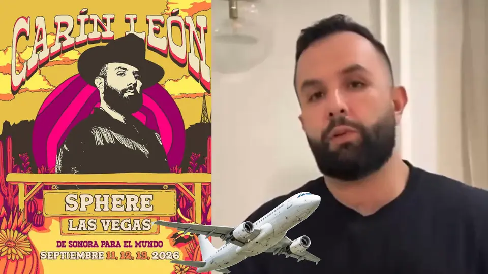Carín León tuvo que reprogramar su concierto en The Sphere de Las Vegas./Especial