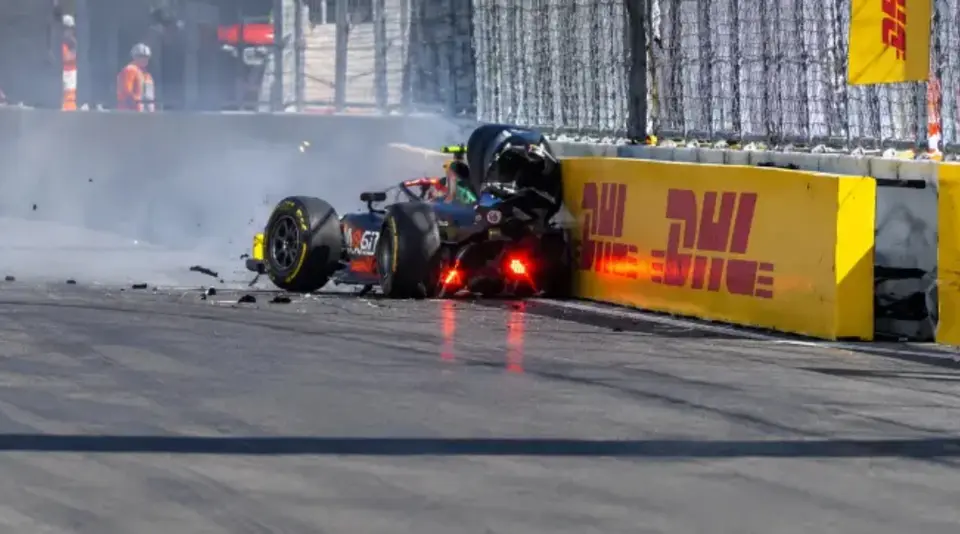 Accidente en el GP de España | CAPTURA DE PANTALLA X