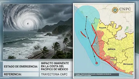 ¡Alerta por huracán Simón! Piden resguardo total en costas de cuatro estados