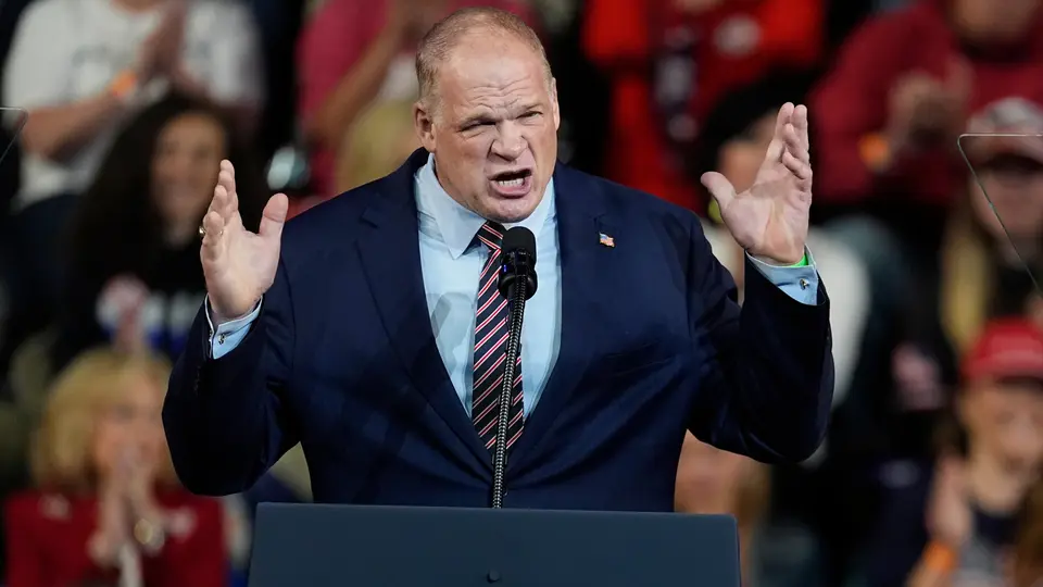 Glenn Jacobs (Kane) apoyó a Donald Trump en un evento político | AP