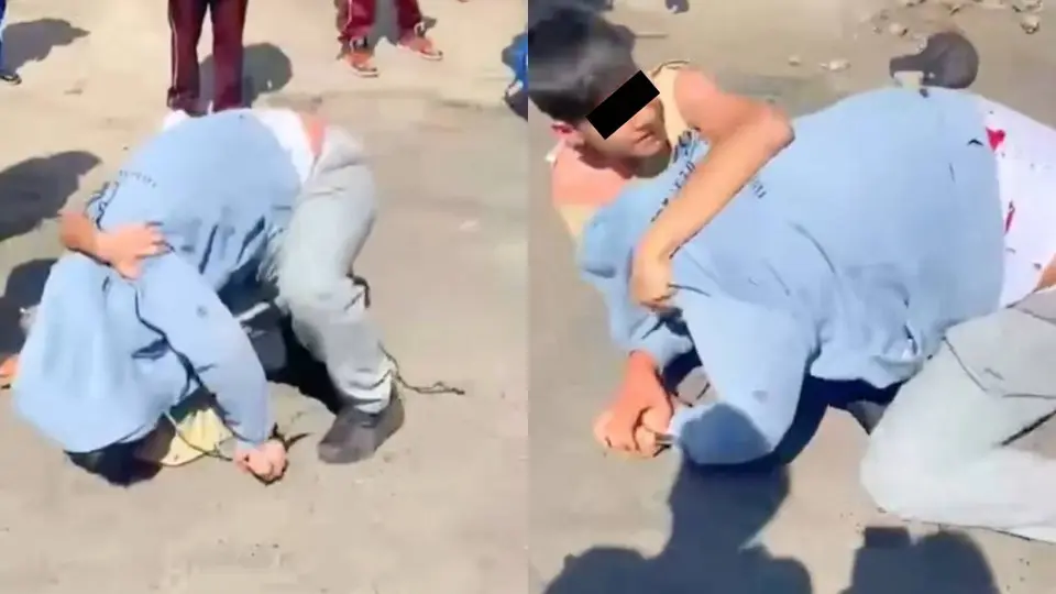 La pelea se dio entre un estudiante de la secundaria 324 y el hermano de uno de sus compañeros/X: @lisandro_1004