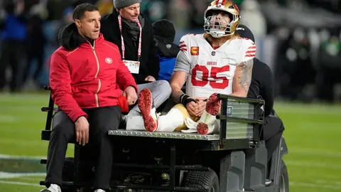 La lesión de George Kittle ante los Philadelphia Eagles | AP