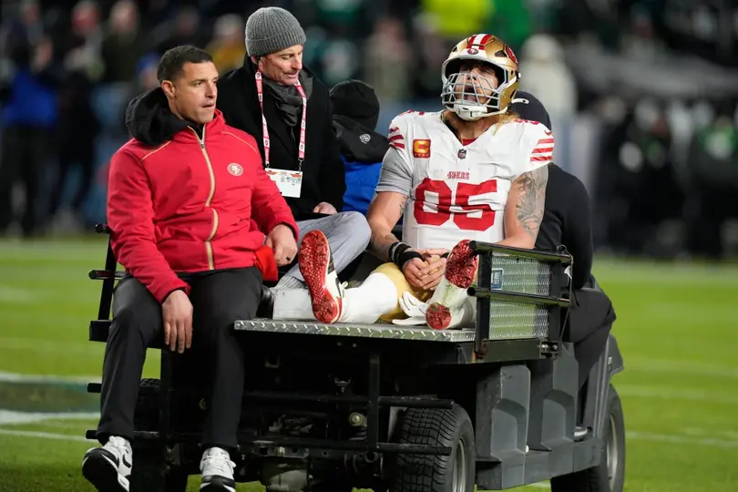 La lesión de George Kittle ante los Philadelphia Eagles | AP