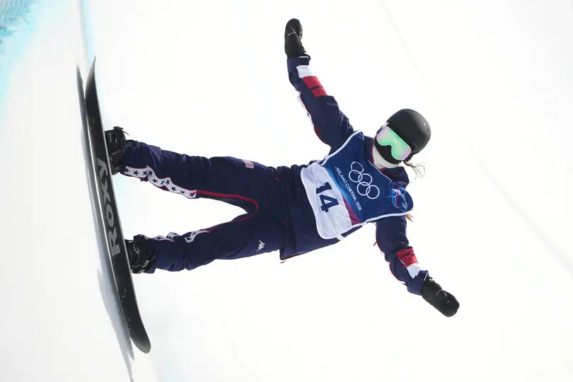 Chloe Kim en las pruebas de Snowboard I AP