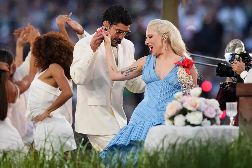 Bad Bunny y Lady Gaga en el Show de Medio Tiempo | AP