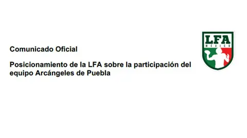 La LFA anunció su decisión en un comunicado | CAPTURA