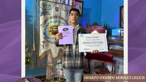 Arnulfo Eduardo Morales Galicia tiene 25 años, es originario del Barrio de San Lucas. / Comité Organizador de Semana Santa en Ixtapalapa A.C.