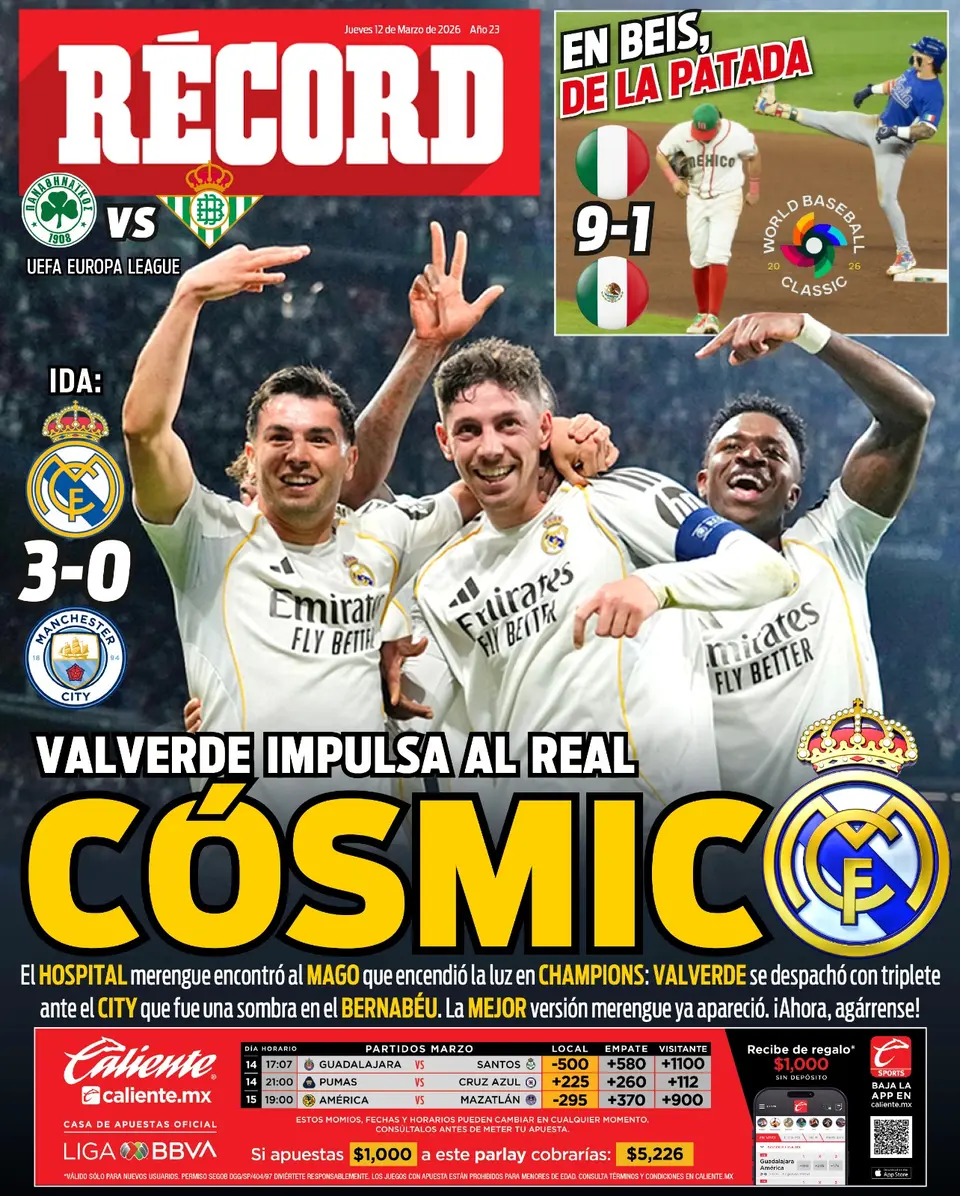 Portada RÉCORD 12 de Marzo de 2026