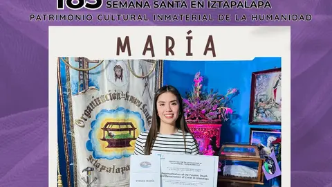 Erika Yasmín,  interpretará a María en la edición 2026 del Viacrucis. / Comité Organizador de Semana Santa en Ixtapalapa A.C.